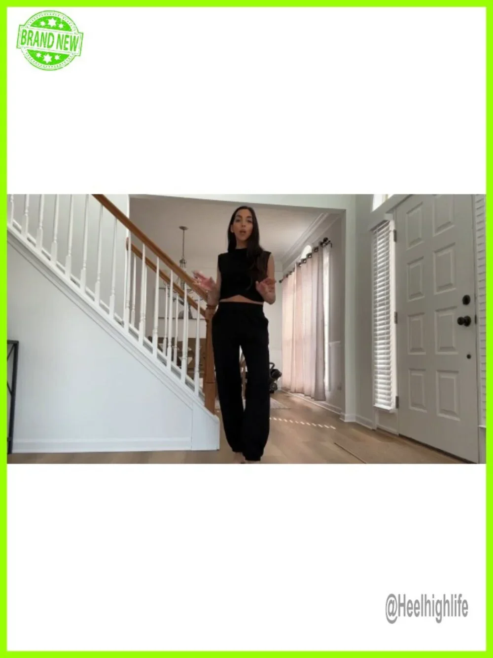 Women's 2 Piece Loungewear Set Cropped Top & Joggers Sweatsuit with Pockets